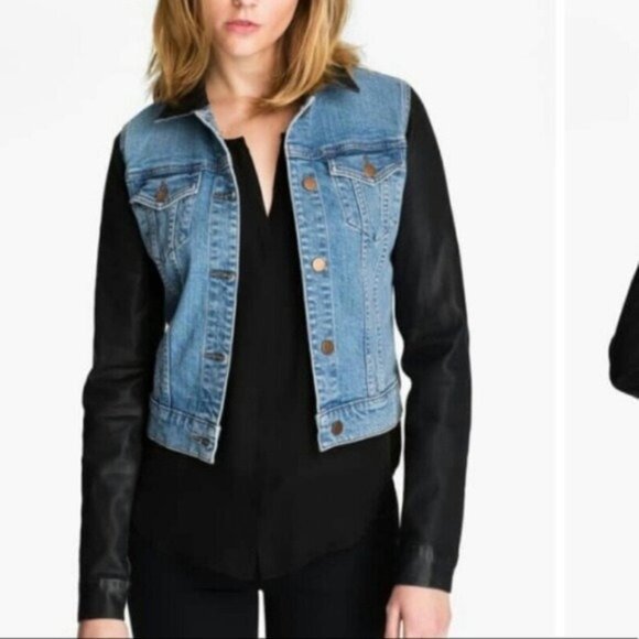 J Brand Two Tone Bowie Jean Jacket - Picture 1 of 11